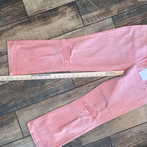 🆕 Flying monkey Baylor Criss Cross Straight Crop Jeans - Picture 7 of 12